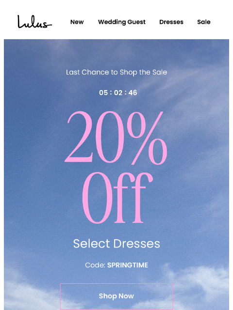lulus newsletter: Sale Ends Tonight 🌼​​