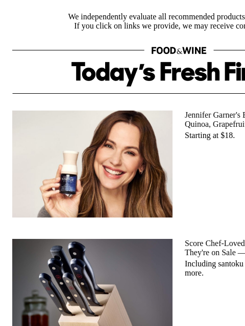 foodandwine newsletter: Psst! Iconic Wüsthof Knives Just Went on Sale — Fr...