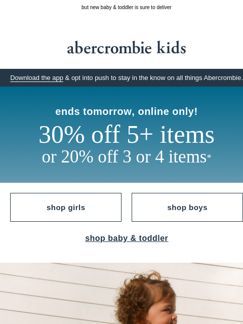 abercrombie newsletter: we may not have a stork...