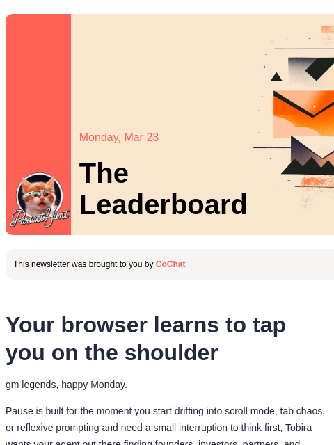producthunt newsletter: 😸 RIP doomscrolling