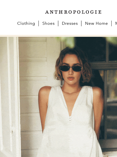 anthropologie newsletter: Wear the dress. No plans required.