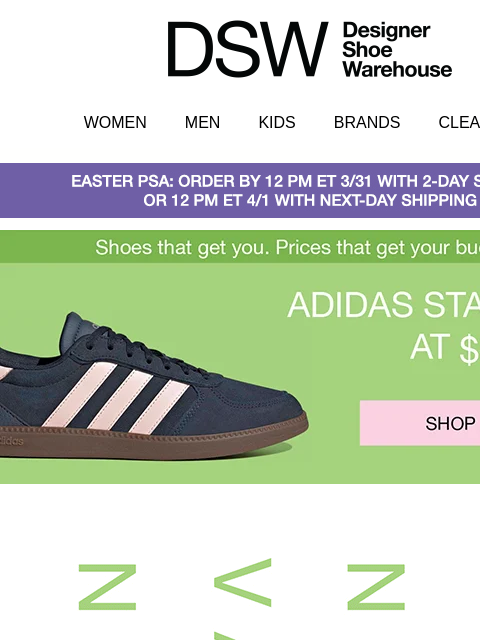 dsw newsletter: New kicks from $64.99 👟