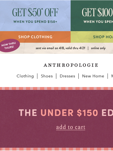 anthropologie newsletter: A new dress + up to $100 off