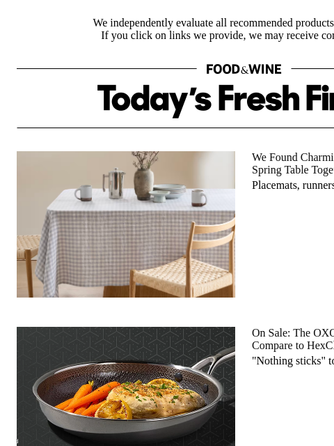 foodandwine newsletter: Shoppers Compare This On-Sale OXO Pan to HexClad's...