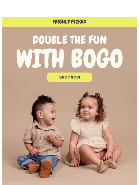 freshlypicked newsletter: Double the Fun: Buy One Get One Free on Baby Shoes