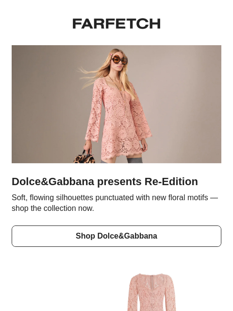 farfetch newsletter: Just landed: new Dolce&Gabbana