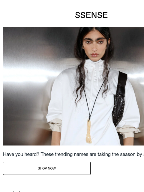 ssense newsletter: This Season's Must-Know Names