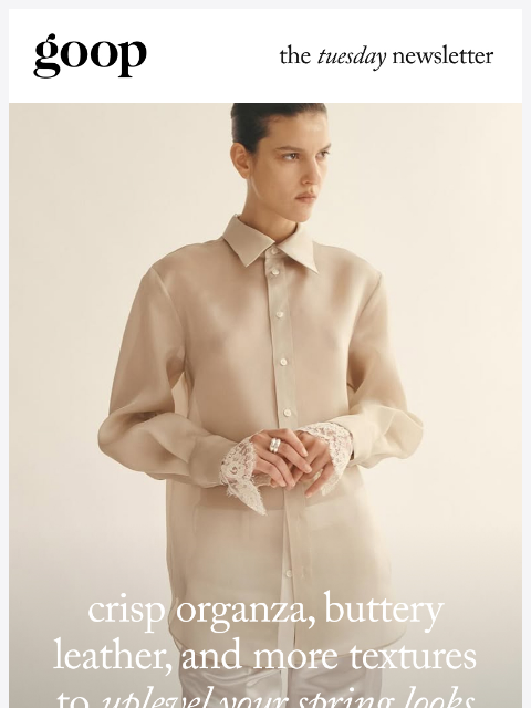 goop newsletter: the Tuesday newsletter