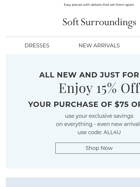 softsurroundings newsletter: Looks That Do More