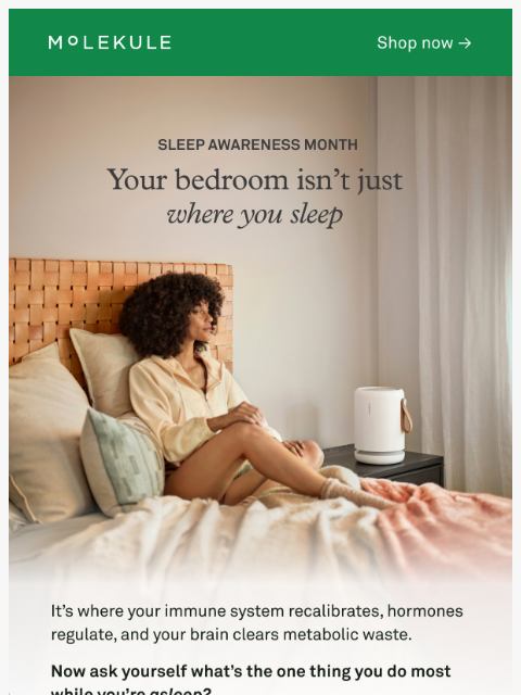 molekule newsletter: You Breathe 4,000 Liters of Air Every Night 🌙