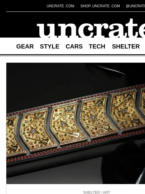 uncrate newsletter: 1.5M 'Showstopper' Guitar Strap & more