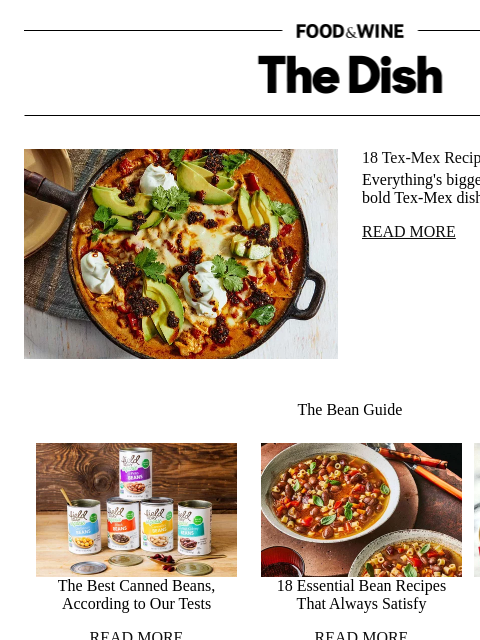 foodandwine newsletter: 18 Tex-Mex Recipes With Big, Bold Flavors