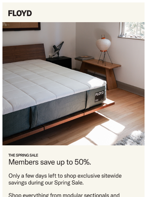 floydhome newsletter: The Floyd Spring Sale