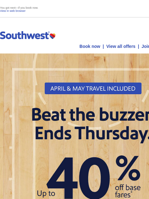 southwest newsletter: Up to 40% off! See what all the hoop-la is about.�...