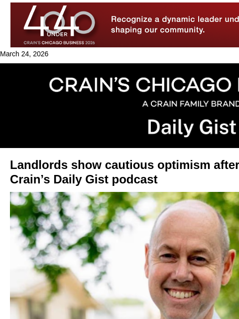 crainalerts newsletter: Landlords show cautious optimism after Hynes’ asse...
