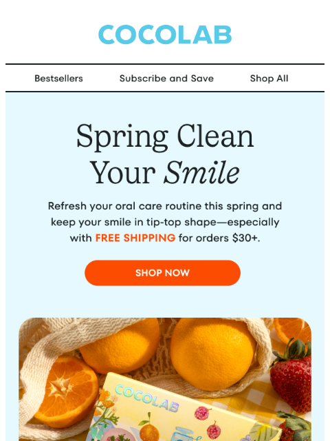 cocolab newsletter: Spring clean their smiles
