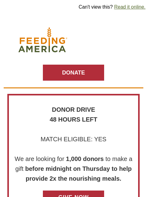 feedingamerica newsletter: Did you see this?