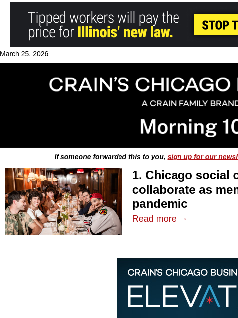 crainalerts newsletter: Social clubs surge across Chicago