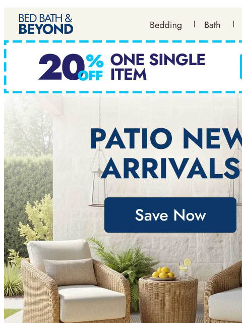 bedbathandbeyond newsletter: Upgrade your outdoor oasis 🌞