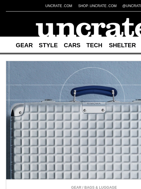 uncrate newsletter: Rimowa 1969 Classic Aluminum Grid & more