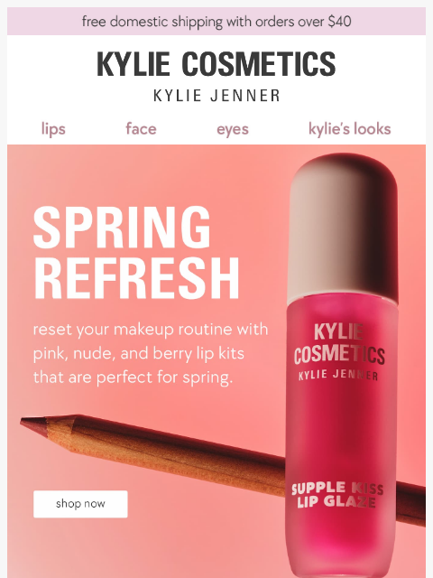 kyliecosmetics newsletter: spring reset 🌸