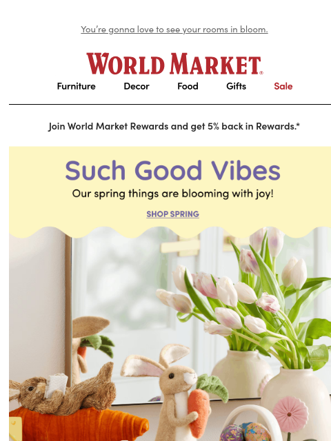 emailworldmarket newsletter: 🌸 Fresh and gorgeous spring decor inside 👉 