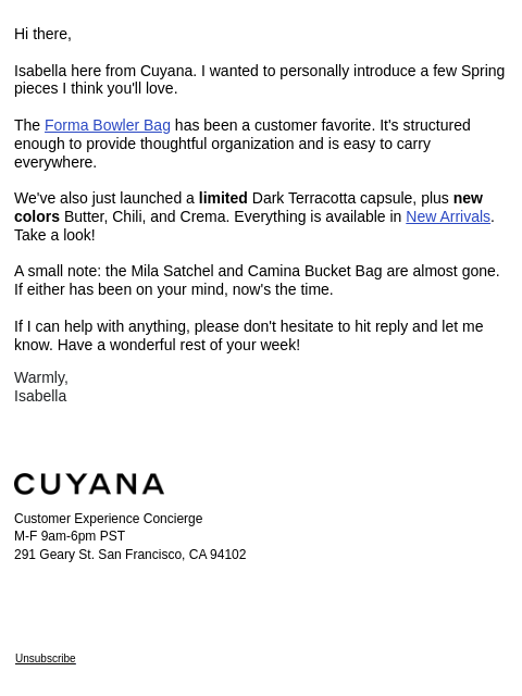 cuyana newsletter: Just In, You're Going to Want to See This