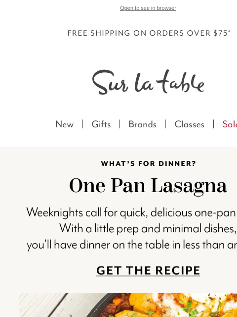 surlatable newsletter: Make This One-Pan Meal Tonight