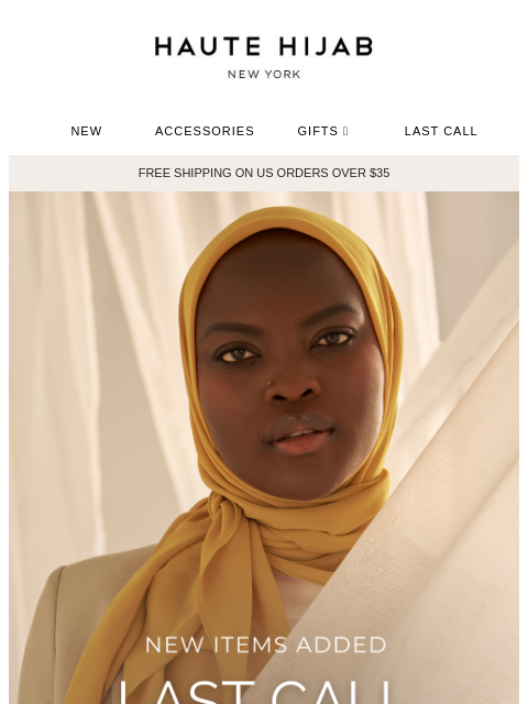 hautehijab newsletter: NEW ITEMS ADDED TO LAST CALL!