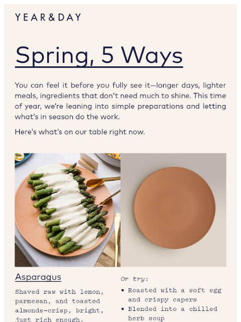 yearandday newsletter: What we’re making this spring