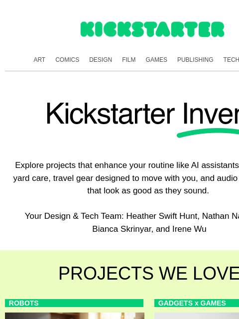 kickstarter newsletter: Upgrade your setup