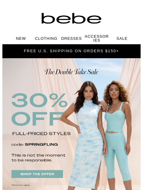 bebe newsletter: 👀 UP TO 65% OFF!!!