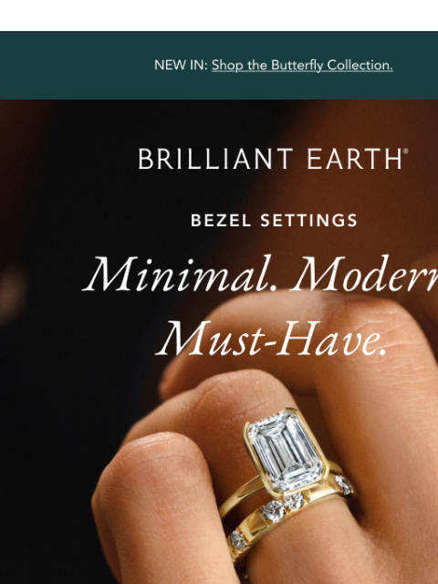 brilliantearth newsletter: TRENDING NOW: Bezel engagement rings