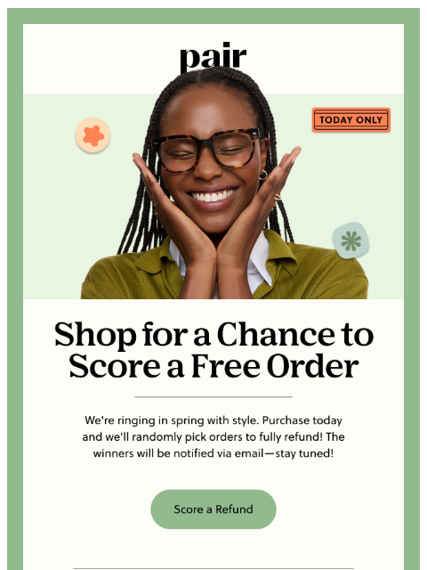 paireyewear newsletter: Want a FREE Order?!