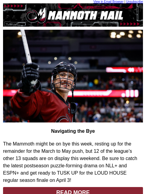 thecoloradomammoth newsletter: 🦣 Tusk Up for the Regular Season Finale!