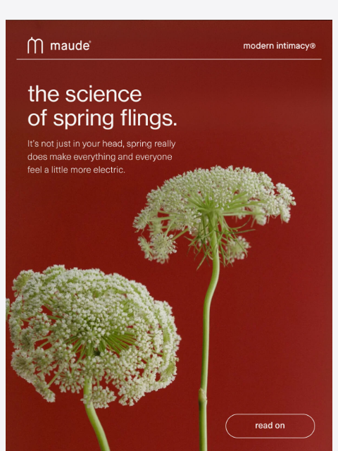 getmaude newsletter: feeling sprung.