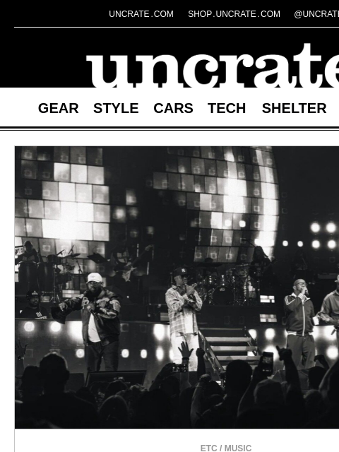 uncrate newsletter: Wu-Tang Forever: The Final Chamber Tour & more
