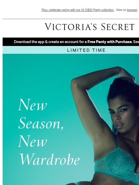 victoriassecret newsletter: Buy 2, Get 1—New Season, New Wardrobe