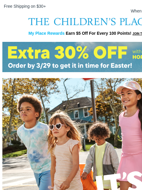 childrensplace newsletter: Ready to Mix & Match? $4.99 & Up!