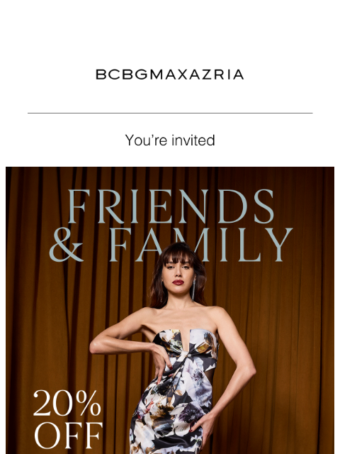 bcbg newsletter: The Friends & Family Event Starts Now