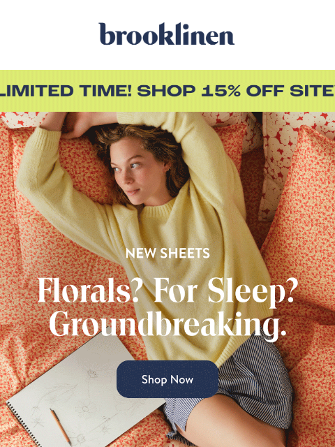 brooklinen newsletter: New Season, New Sheets