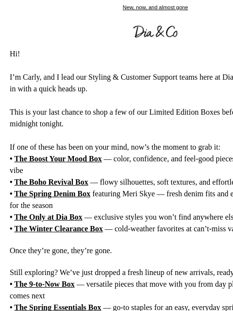 dia newsletter: Last Call: These Boxes Disappear at Midnight ⏳