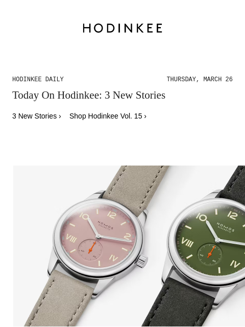 hodinkee newsletter: Hodinkee Daily | 03/26/2026