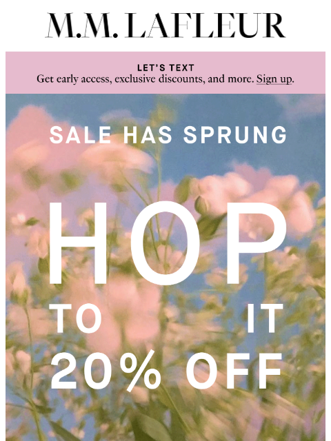 mmlafleur newsletter: OUR MOST ANTICIPATED SALE