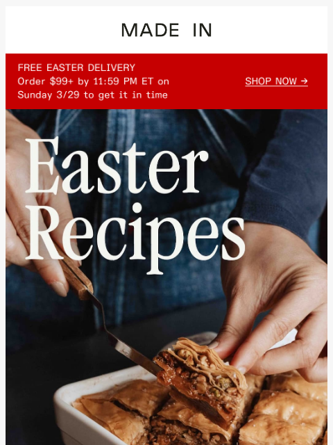 madeincookware newsletter: Your Easter Menu Is Here