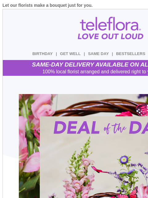 teleflora newsletter: Delight Easter 🐇 25% Off Now