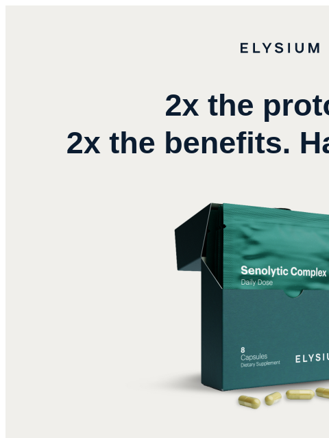 elysiumhealth newsletter: We’re doubling your Senolytic Complex—free