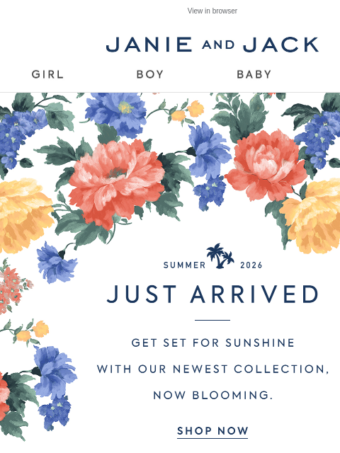 janieandjack newsletter: A new collection has arrived