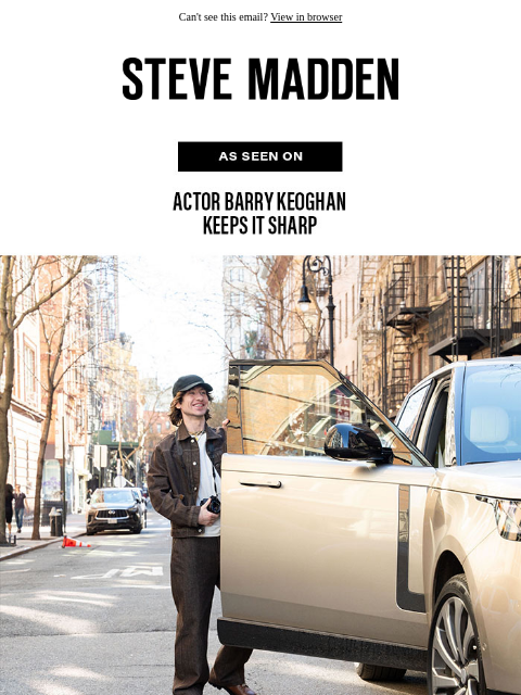 stevemadden newsletter: Actor Barry Keoghan Acts Up In TURBO