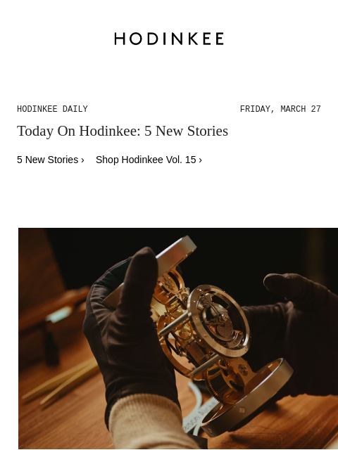 hodinkee newsletter: Hodinkee Daily | 03/27/2026